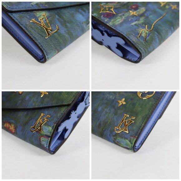 LOUIS VUITTON Masters Collection MONET Portefeuille Sarah M67589 LV Auth 139607M - Picture 14 of 16